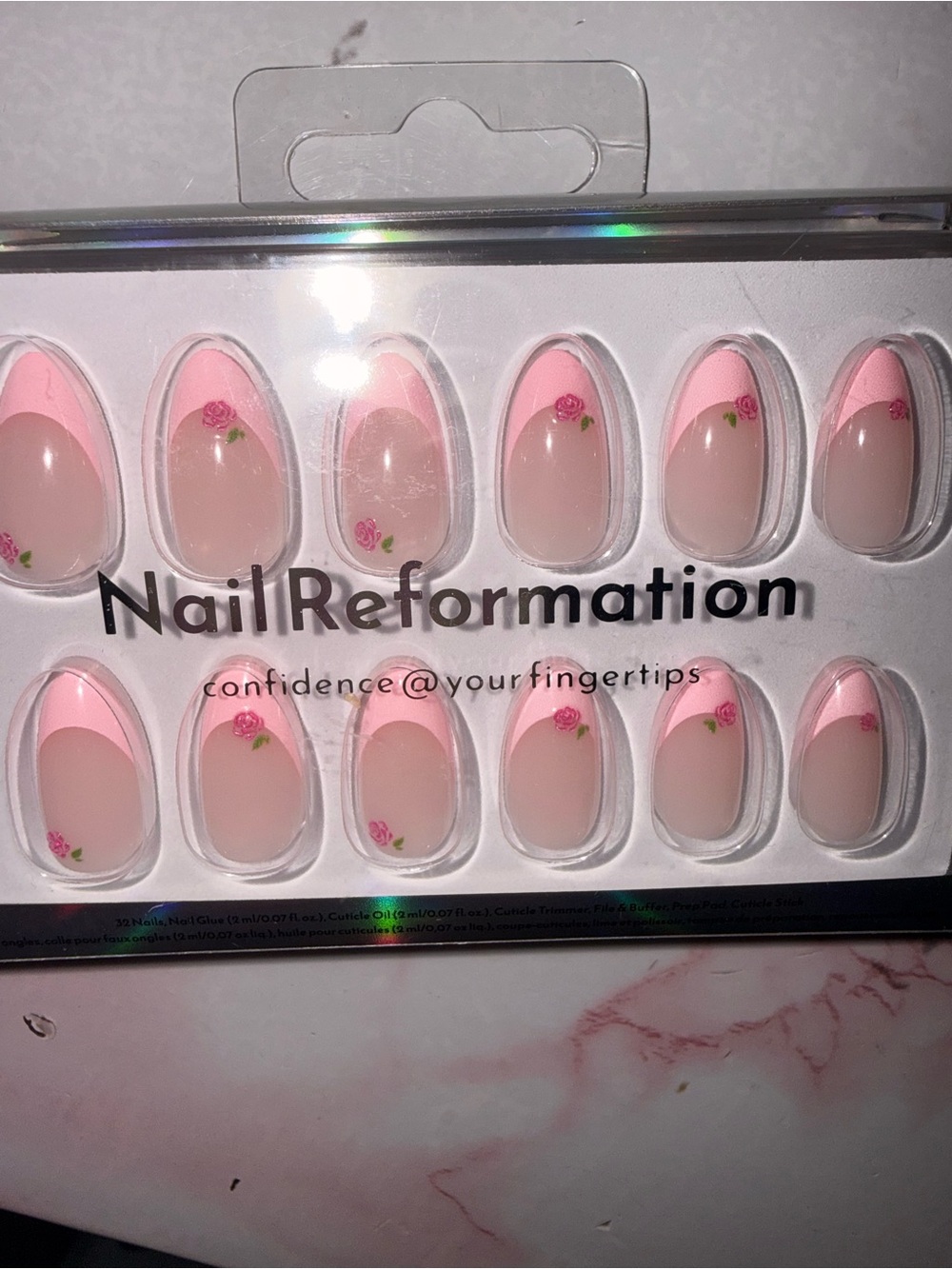 NailReformation Pink Rose French Tip Press-On Nails